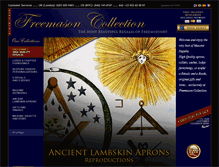 Tablet Screenshot of freemasoncollection.com